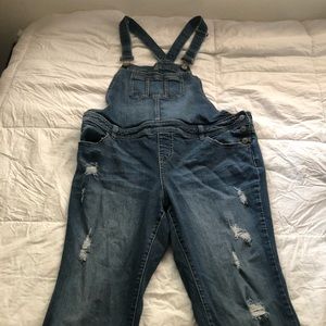 Blue jean overalls